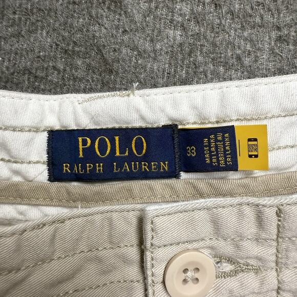 Polo Ralph Lauren Cargo Shorts Men's 33 Khaki Beige Classic Cotton 9" Inseam - Picture 2 of 8